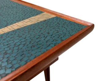 Mid-Century Modern Coffee Table with Mosaic Top by Berthold Muller, 1950s